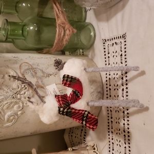 COPY - COPY - Pottery Barn Sherpa Reindeer Christmas Ornament